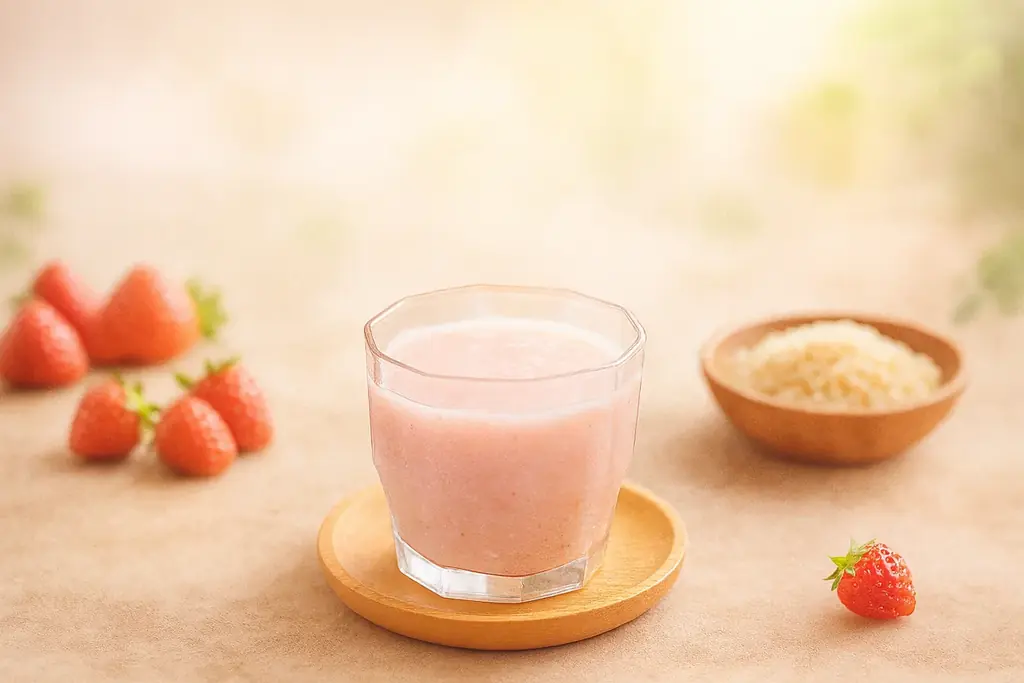 旬外れのいちごが糀と出会ったら…! “おいしい循環”広がるアップサイクルドリンク「いちご糀甘酒」が初登場 画像 4