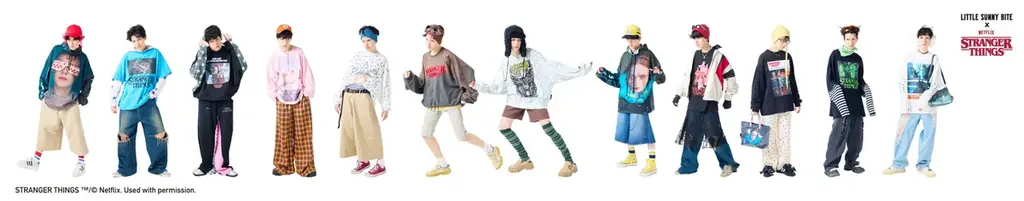 「LITTLE SUNNY BITE 」が ストレンジャー・シングスと２回目のコラボレーションコレクションを最終章に合わせて発売。 画像 1