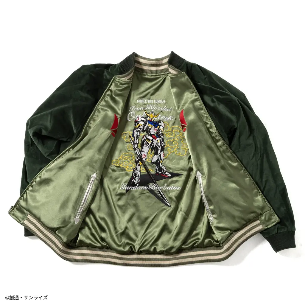 『機動戦士ガンダム 鉄血のオルフェンズ』から裏面に別珍素材を使用した大胆な刺繍デザインが際立つリバーシブル仕様のスカジャンが登場！ 画像 7
