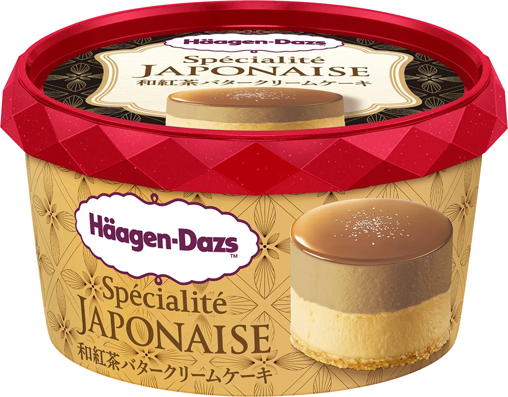 ハーゲンダッツの和紅茶フレーバーがセブン‐イレブン限定で登場！「ハーゲンダッツ スペシャリテジャポネ 和紅茶バタークリームケーキ」を12月2日（火）から数量限定で順次発売 画像 2