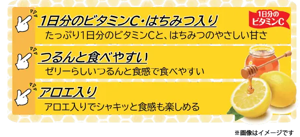 冬のそなえに！1日分のビタミンC入り「季節のビタミン習慣 はちみつレモン」を新発売 画像 2