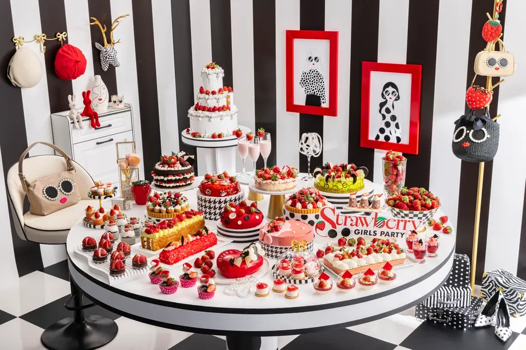 【ヒルトン東京】『ストロベリーモノクロ・ガールズパーティー』スイーツビュッフェ 画像 2