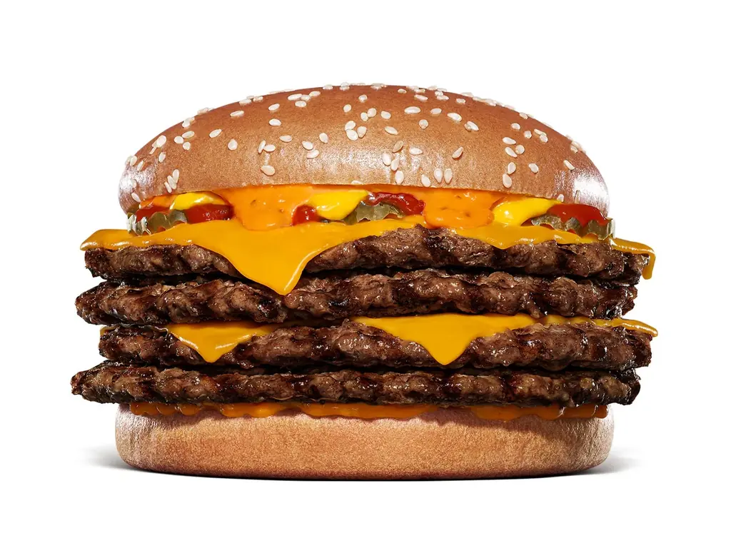 バーガーキング® から人気の超大型バーガー『にんにく・ガーリック ザ・ワンパウンダー』が復活！ジューシーな直火焼きビーフパティ4枚に、にんにく3種のパンチが効いた「特製ガーリックソース」が極限の旨さ！ 画像 3