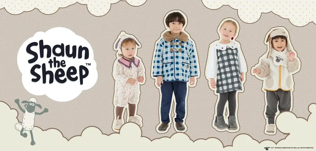 韓国発ベビー・キッズ服ブランド「モイモルン」、「ひつじのショーン」とのコラボアイテムを11/28(金)より販売開始！南町田グランベリーパーク店ではショーンビレッジカフェとの限定イベントも開催 画像 1