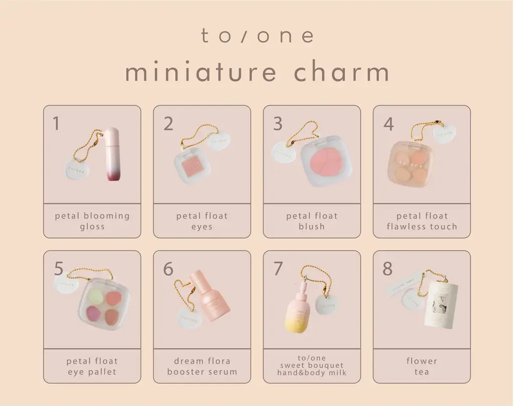 【to/one(トーン)】人気アイテムがミニチュアチャームに！思わず集めたくなる可愛さの限定チャームが登場 画像 2
