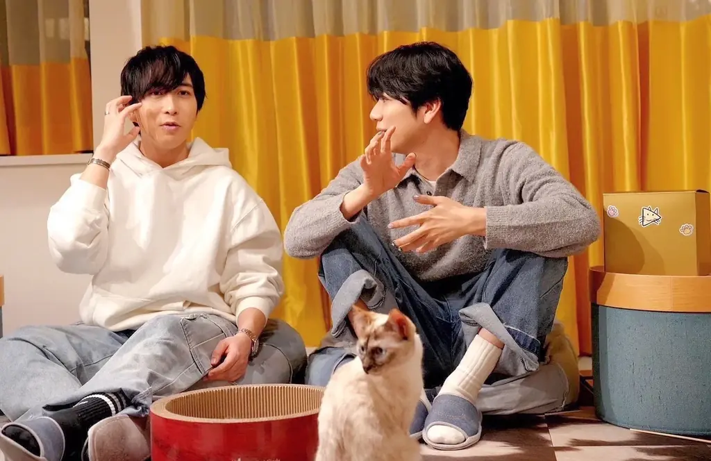 声優・中島ヨシキ＆西山宏太朗、猫だけのライブ配信アプリ「nekochan」で“猫尽くしの生配信”を実施！ 画像 2