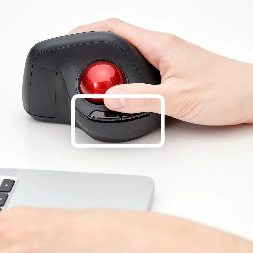 手首のねじれを軽減する「無線エルゴ静音5ボタン光学式トラックボール」を新発売 画像 6