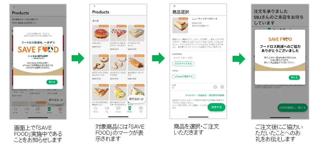 フードロス削減プログラム「SAVE FOOD」 全国の店舗で順次、Mobile Order & Payでのご購入が可能により多くのお客様が参加しやすいプログラムに 画像 2