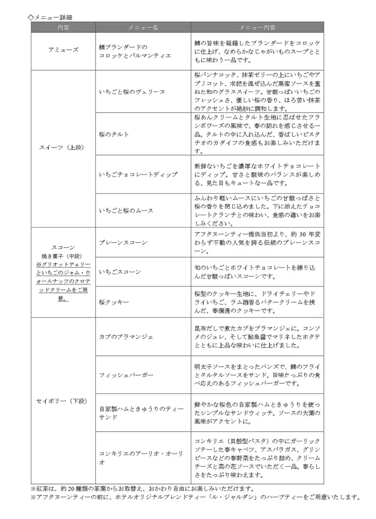 【ホテル椿山荘東京】春といえば桜とストロベリー！その魅力をまるでコース料理のように楽しめる「桜×ストロベリーアフタヌーンティー」2月6日よりスタート 画像 3