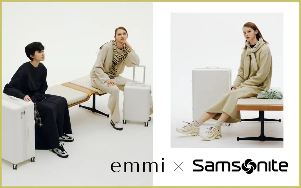 emmi×Samsonite初コラボ マット白スーツケース登場