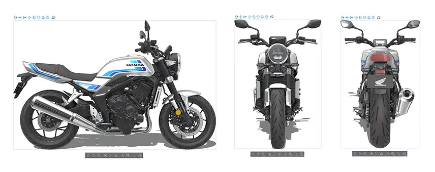 「Honda CB1000F」の3Dモデルが「CLIP STUDIO PAINT」の最新アップデートで金属感や光沢感の質感表現に対応 画像 2