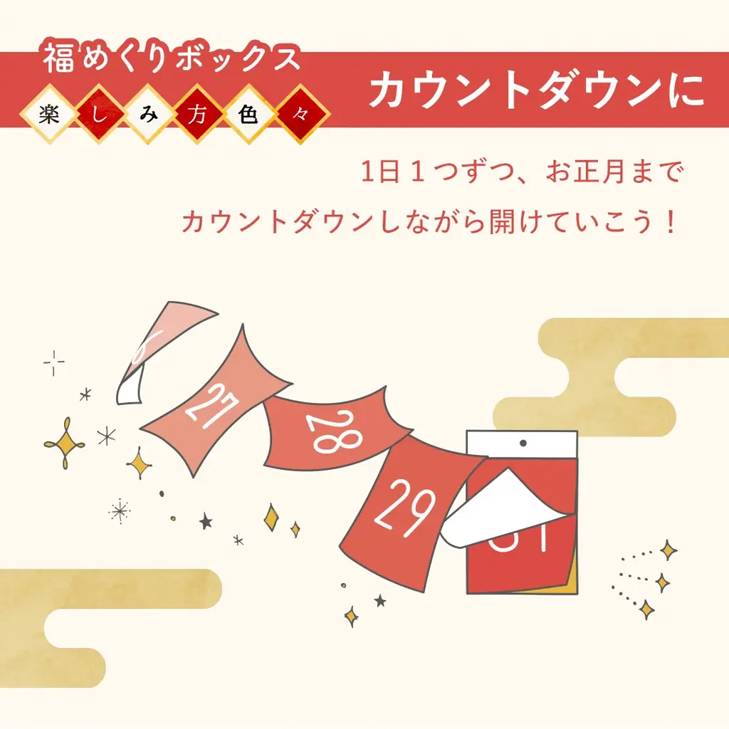 【ロイズ】年末年始のカウントダウンにもおすすめ！“引き出し”の仕掛けが楽しい「福めくりボックス」を12月2日に発売。 画像 5