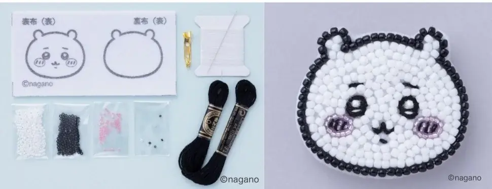 人気キャラクター「ちいかわ」のビーズ刺しゅうムック『ちいかわ ビーズ刺しゅうBOOK ブローチが作れる付録キット付き』が2025年12月2日に発売。35点のちいかわ図案を「ビーズ刺しゅう」で作ろう! 画像 3