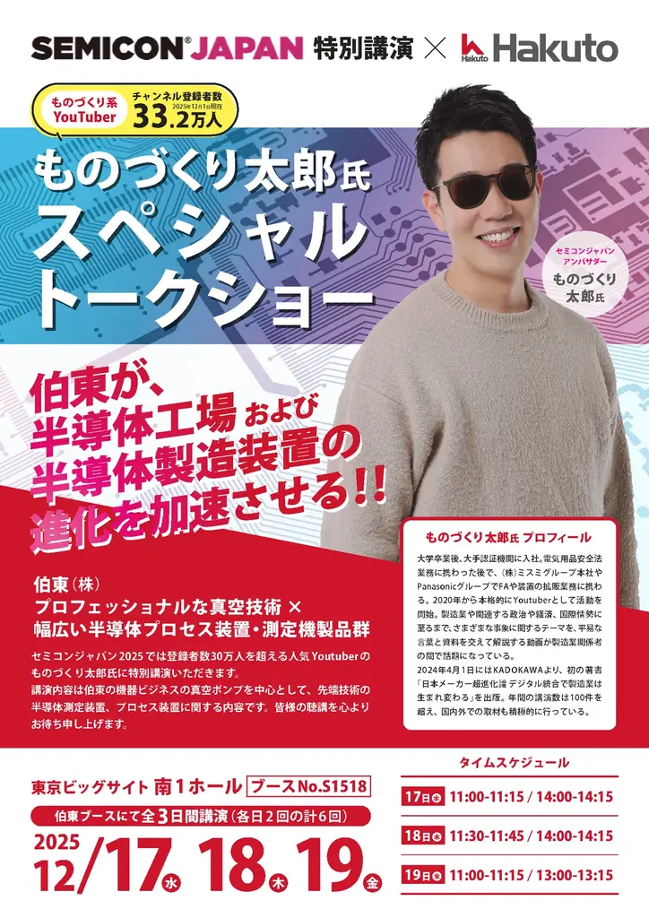 伯東、国内最大級の半導体展示会SEMICON JAPAN 2025に出展 画像 2