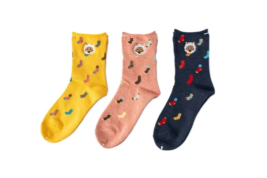 メ～テレのキャラクター「ウルフィ」×靴下屋のコラボ靴下、2025年12月5日（金）から東海３県の「靴下屋」12店舗で限定販売開始 画像 3