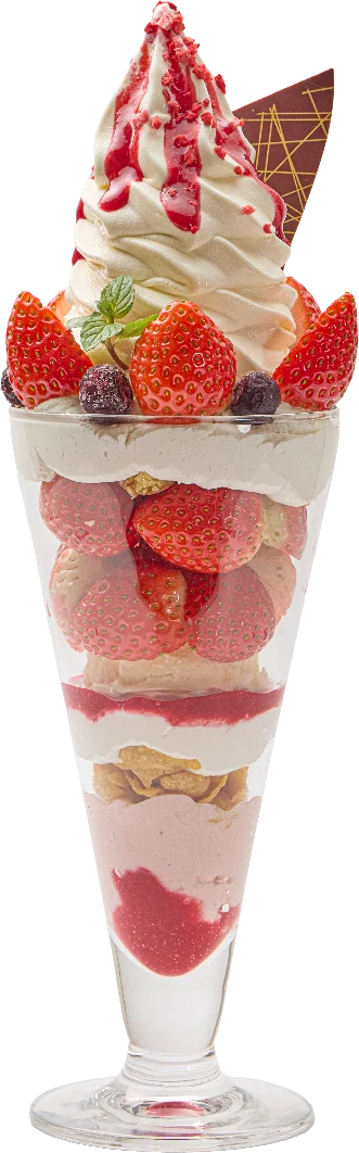 苺ごほうびパフェ販売開始