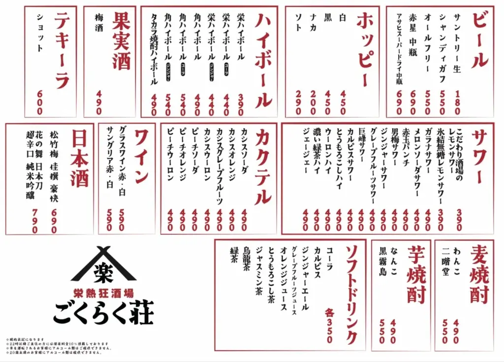 【オープン記念！生ビール何杯飲んでも1杯8円！】同ブランド2号店目となる「栄熱狂酒場ごくらく荘」がグランドオープン日の12月8日(月)限定でキャンペーンを実施！ 画像 7