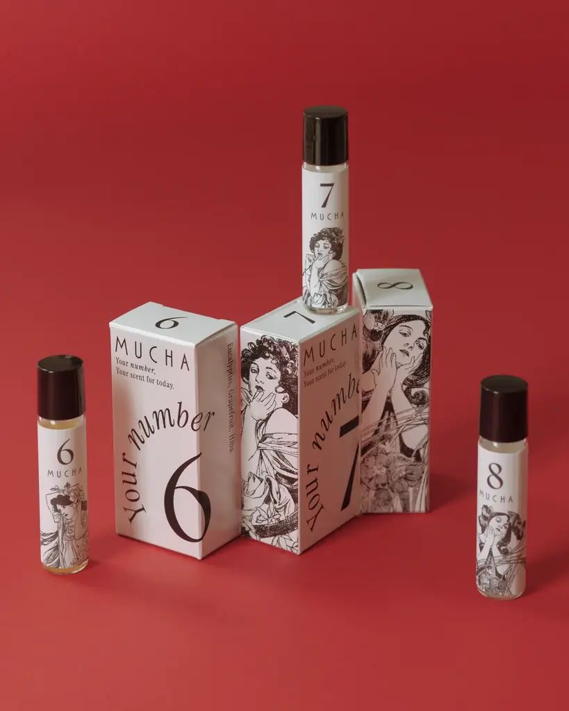 【MUCHA(ミュシャ)】作品『12ヶ月』の絵葉書をモチーフにしたロールオンタイプのフレグランスオイルが登場！誕生月やラッキーナンバーで選べる、心はずむ12種類のナンバーオイル 画像 3