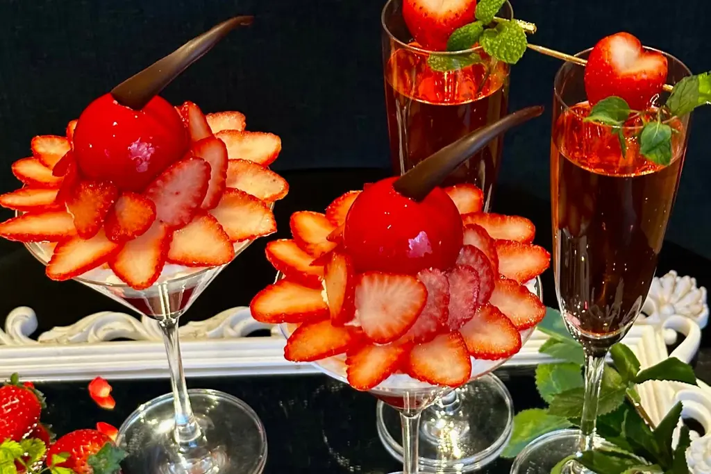 大輪の苺が花開く、華やぎのプレミアム苺パフェ【THE NEW NORMAL】期間限定「NEW NORMALな苺のパフェ」登場。 画像 3