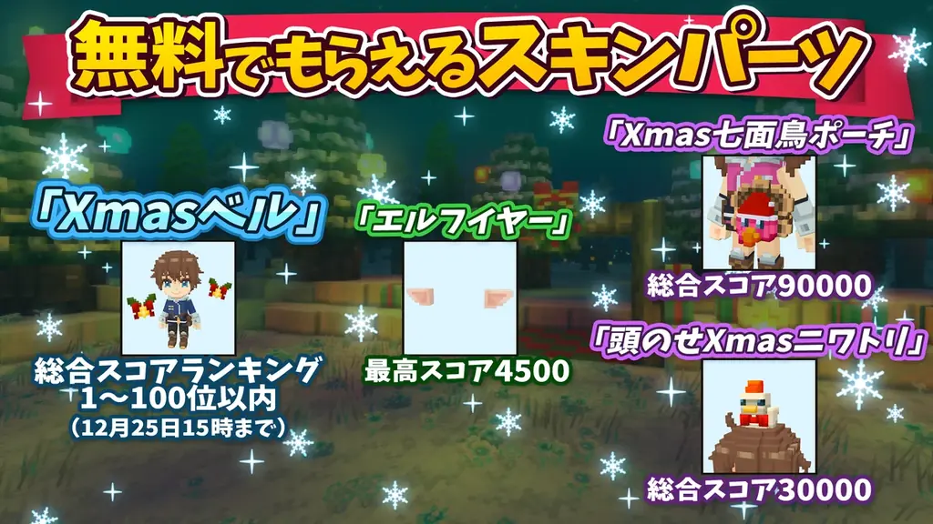 みんなで作るサンドボックスゲーム『テラビット』で期間限定クリスマスイベント開催！特別なクリスマスアバターをゲットしよう 画像 3