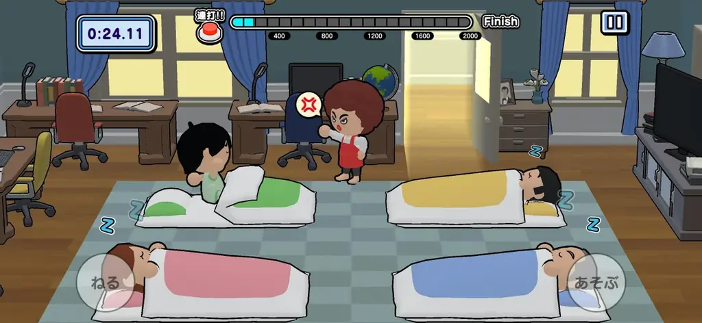 スマホでも夜ふかし！Nintendo Switchで人気の『バレずに夜ふかし』がアプリ版で登場。 画像 2