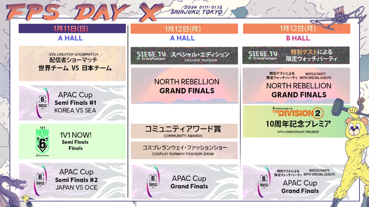 2026年 1月 11日 – 12日　新宿・コクーンタワーにて「FPS Day X」 開催！ 画像 2