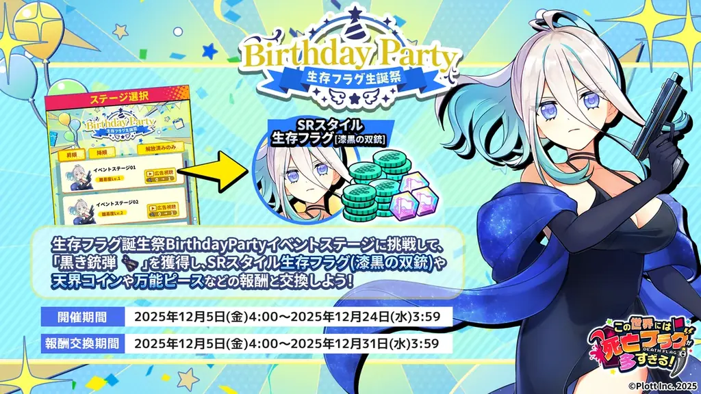 『この世界には死亡フラグが多すぎる！』にて「生存フラグ生誕祭 Birthday Party」開催 画像 2