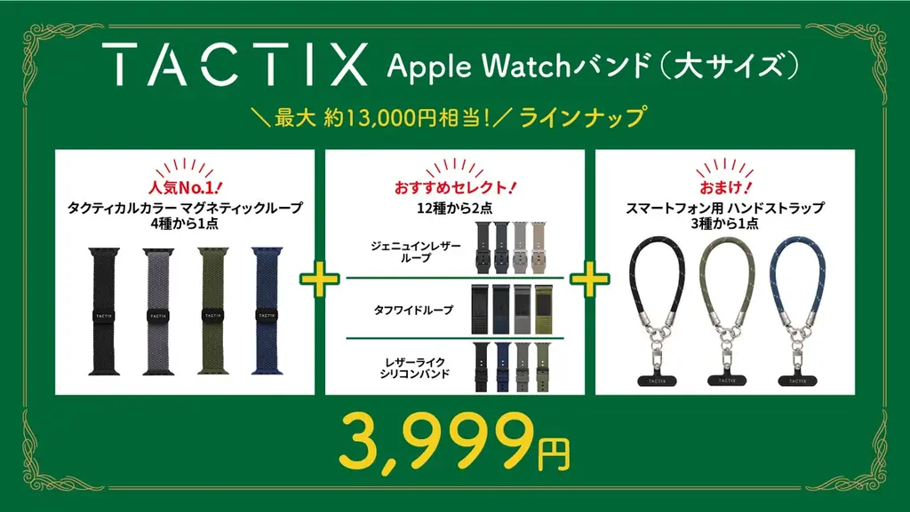 Apple Watchバンドのクリスマス福袋を数量限定発売 ― Mignonne／TACTIX のバンド3本セットが3,999円 画像 17
