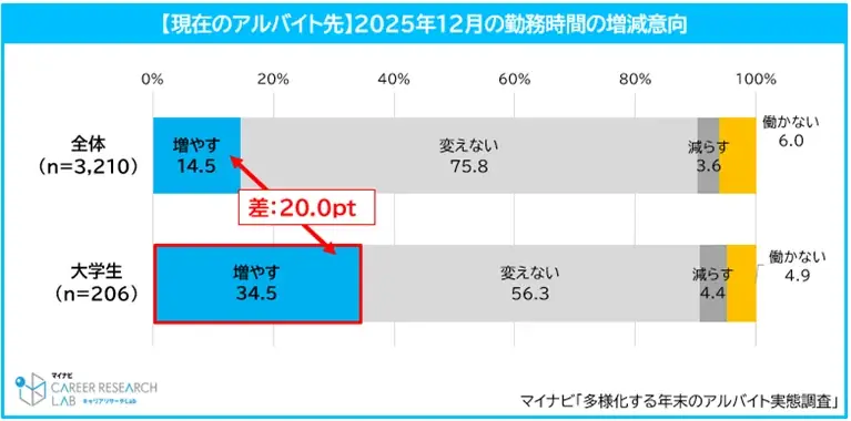 マイナビ「多様化する年末のアルバイト実態調査」を発表 画像 2