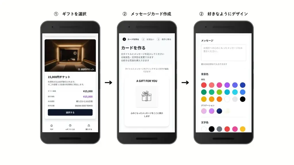 【SAUNA OOO】サウナ好きへの新しい贈り物／LINE・メールで送れるギフトチケットサービス開始 画像 3
