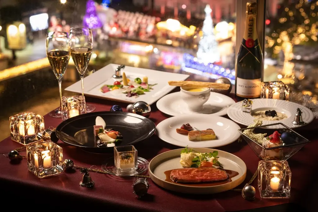 【12/24・25限定】ウニ・キャビア・オマール海老・フォアグラなど豪華食材をつかったコースを夜景とともに。福岡・中州 es（エス）「クリスマスディナー2025」予約開始 画像 2