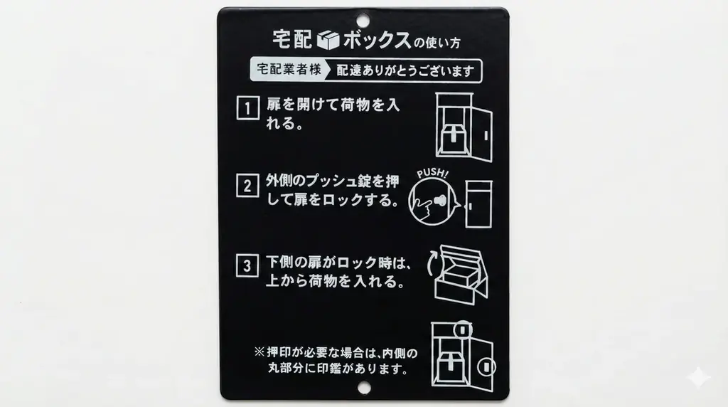 【年末年始の置き配トラブル防止】宅配ボックスメーカーが教える「安全な受け取り・防犯チェックリスト」公開 〜鍵のかけ忘れ・長期滞留に注意、再配達削減にも役立つポイントを紹介〜 画像 3