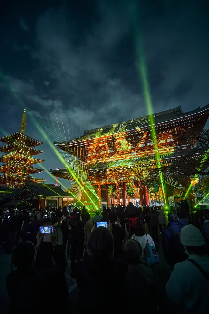 一旗プロデュース「ASAKUSA CULTURE & LIGHTS 2025」の公式記録写真を公開。浅草寺史上初、宝蔵門・五重塔・二天門プロジェクションマッピング。名勝 伝法院庭園と絵馬堂の鑑賞機会。 画像 19