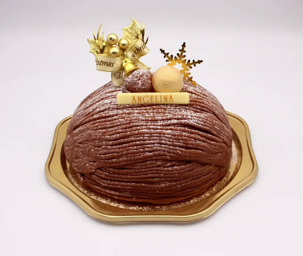 フランス・パリのサロン・ド・テ「アンジェリーナ」より、クリスマスツリーをモチーフにしたモンブランやクリスマス仕立ての大きなモンブラン登場！ 画像 3