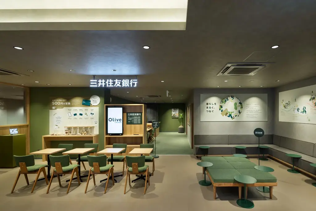 銀行・カフェ・オフィスが一体になった新店舗「Olive LOUNGE 新宿通」が12月8日オープン 画像 3
