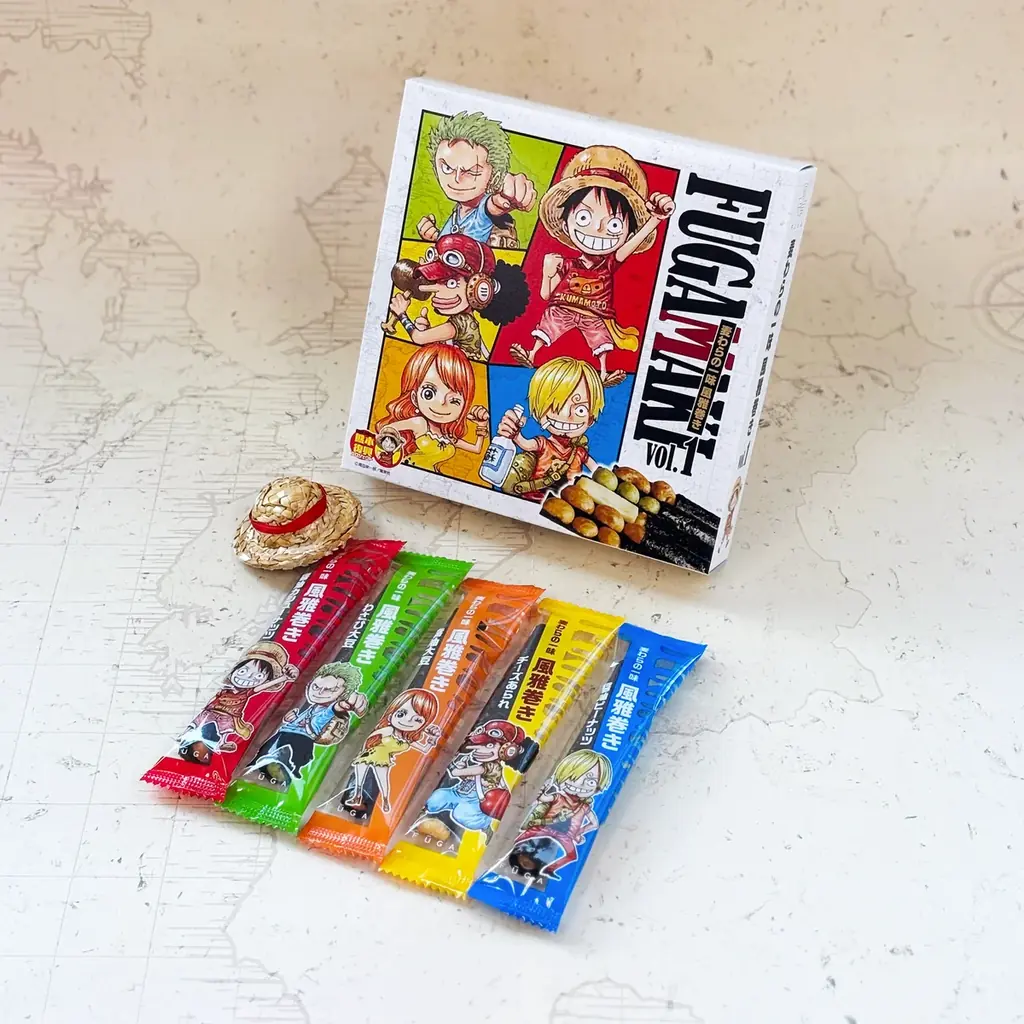 【ONE PIECE×風雅巻き】熊本の海苔屋「風雅」が、世界的人気漫画「ONE PIECE」とのコラボ商品《麦わらの一味 風雅巻き》を熊本県内限定で2025年12月中旬発売 画像 1