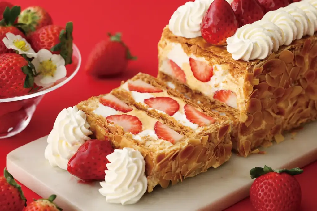 【キハチ 青山本店】苺が美味しい季節だけ！キハチを代表する「ナポレオンパイ」と旬の苺ふんだんに盛り込んだアフタヌーンティーが「いちごさん」を主役に新登場 画像 1