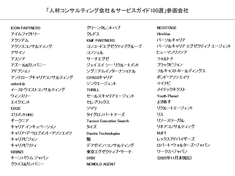 日本人材ニュース、「人材コンサルティング会社＆サービスガイド100選 2026年度版」参画企業の募集を開始 画像 3