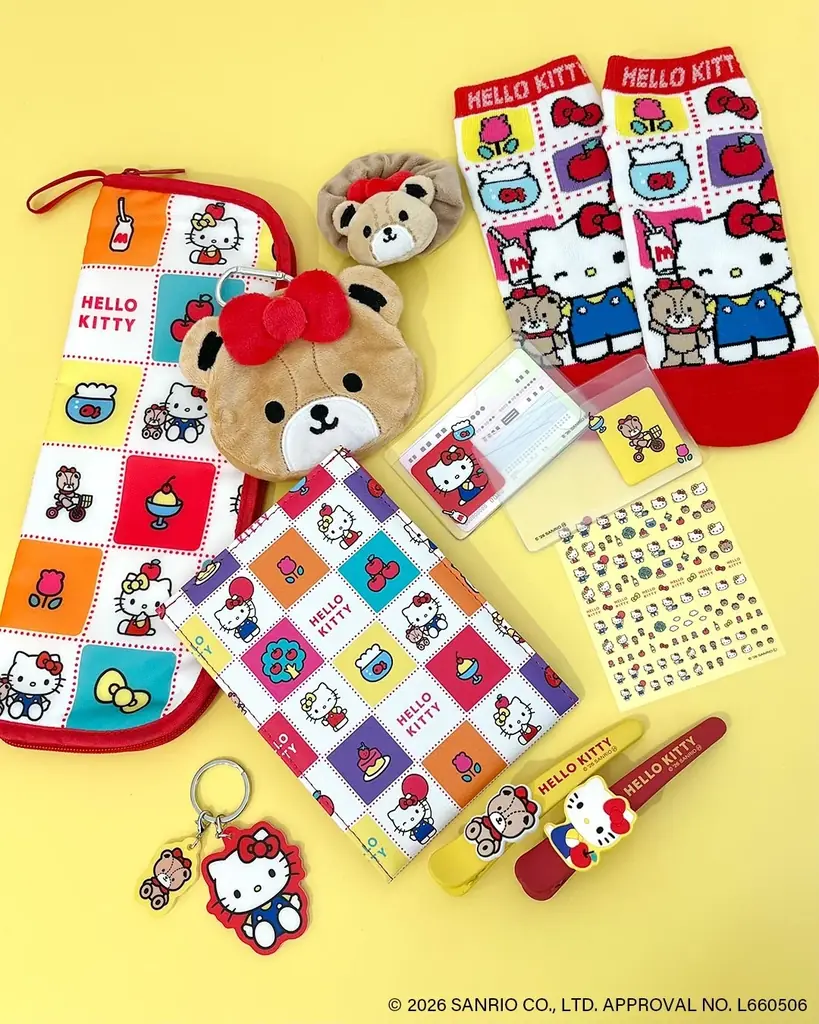 かわいさがぎゅっと詰まった「ハローキティ」と「タイニーチャム」のレトロデザインアイテムが1月上旬に新登場！【全品390円（税込429円） 画像 2