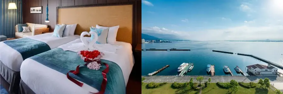 琵琶湖ホテルで祝うアニバーサリーステイ　白鳥タオルアート付き