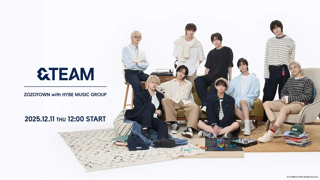 「ZOZOTOWN with HYBE MUSIC GROUP」第2弾！「&TEAM」とのオリジナルアイテムを12月11日よりZOZOTOWN限定で販売 画像 1
