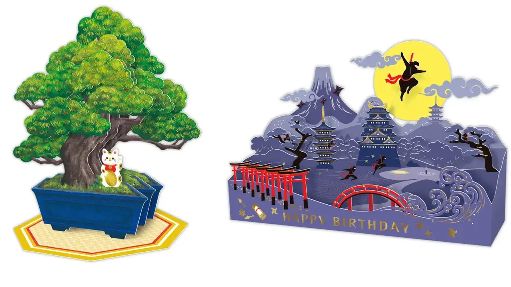 和の立体カード「ハローニッポン」発売　ディズニーやスヌーピーも