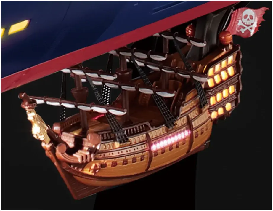 キャプテンハーロックと双璧をなす女海賊エメラルダスの宇宙海賊船、ついに大迫力モデルで登場！『クイーン・エメラルダス号 ダイキャストギミックモデルをつくる』2026年1月28日（水）発売 画像 6
