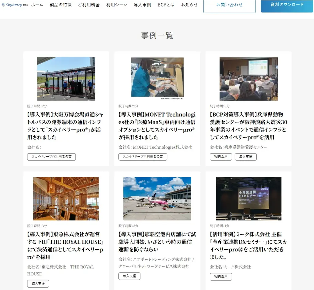 BCP通信の「スカイベリーpro®」のサイトが全面リニューアル！ 画像 2