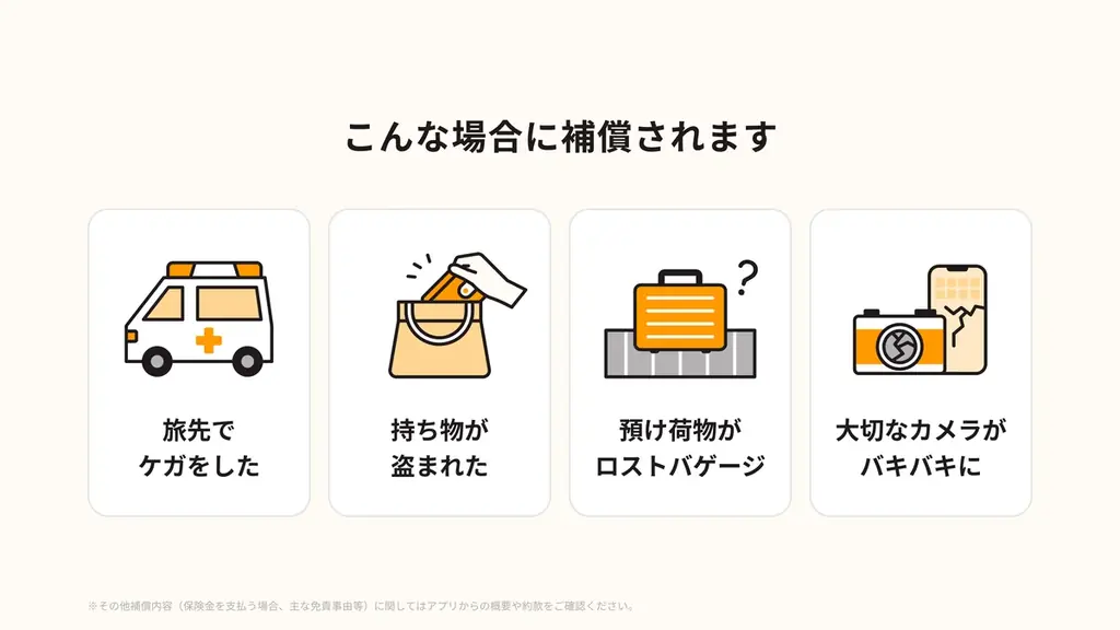 海外eSIMアプリ「トリファ」、アプリから最短1分で加入できる海外旅行保険の提供を開始 画像 2