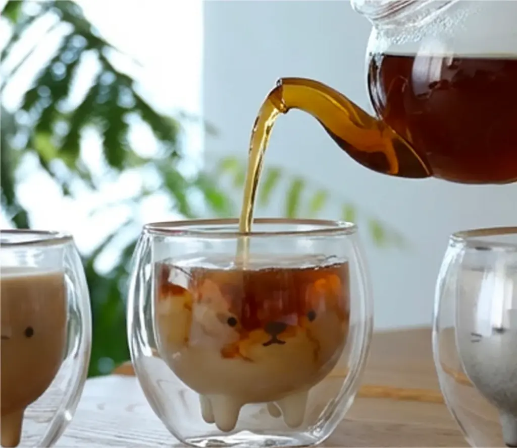 【新商品】飲み物の中にアニボールが！？かわいくて実用的な耐熱ガラスのダブルウォールグラスが登場 画像 3