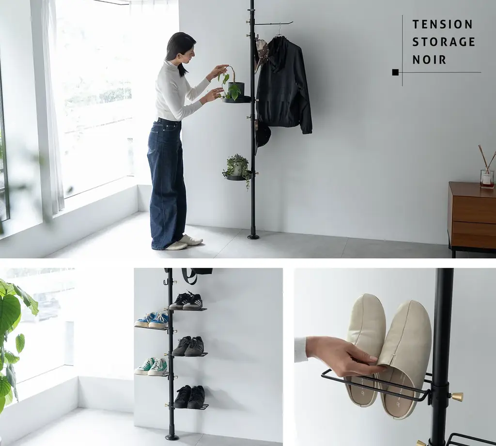 センスも取り付け工事も不要！おしゃれにモノを収納したい方のための『NOIR（ノワール） 突っ張り収納』を新発売！賃貸物件でも手軽に”ワンランク上の魅せる収納”を実現します。 画像 6