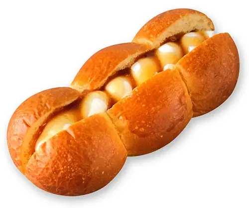 あまじょっぱいは正義!! N高生考案の背徳スイーツお団子型パンにホイップ＆きなこ＆とろ～りタレ…ご褒美みたらしパン『みたらしコッペ』が商品化！ 画像 2