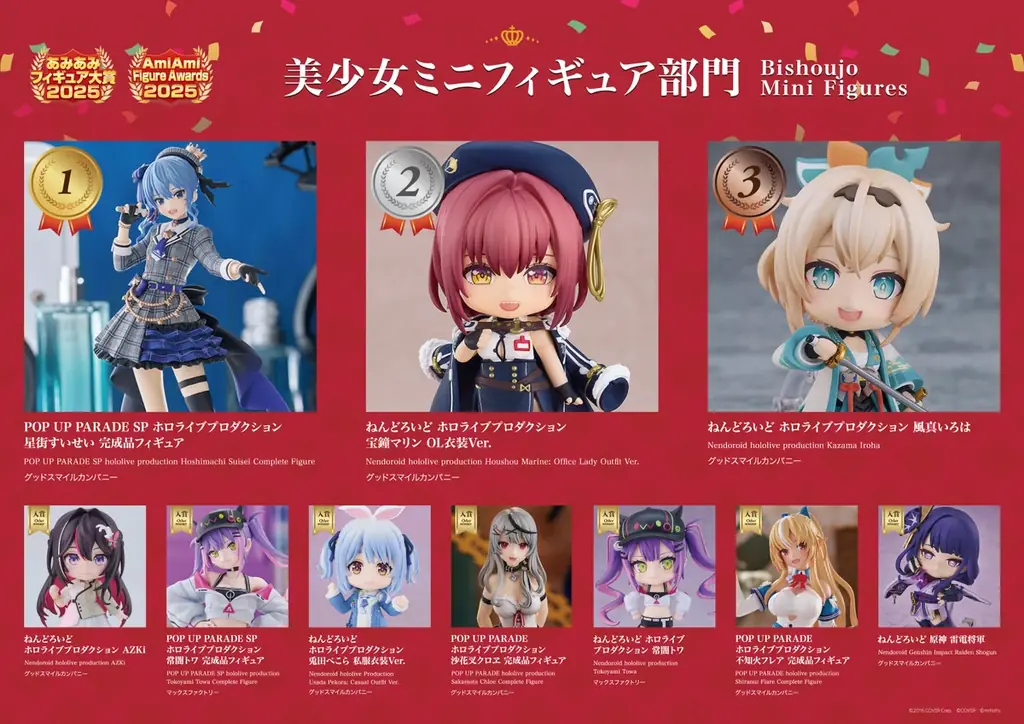 『あみあみフィギュア大賞2025』が発表。マフィア梶田さん、中村悠一さんによる「わしゃがなTV」で特別番組を公開。 画像 3