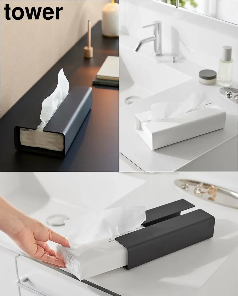 【山崎実業 新商品のお知らせ】 天然木とスチールを組み合わせたランドリーワゴンセットや、ティッシュの交換がスムーズにできるケースなど、新商品が発売になりました。 画像 2